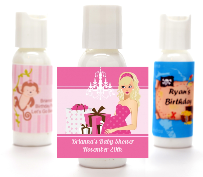  Modern Mommy Crib It's A Girl - Personalized Baby Shower Lotion Favors Black Hair A