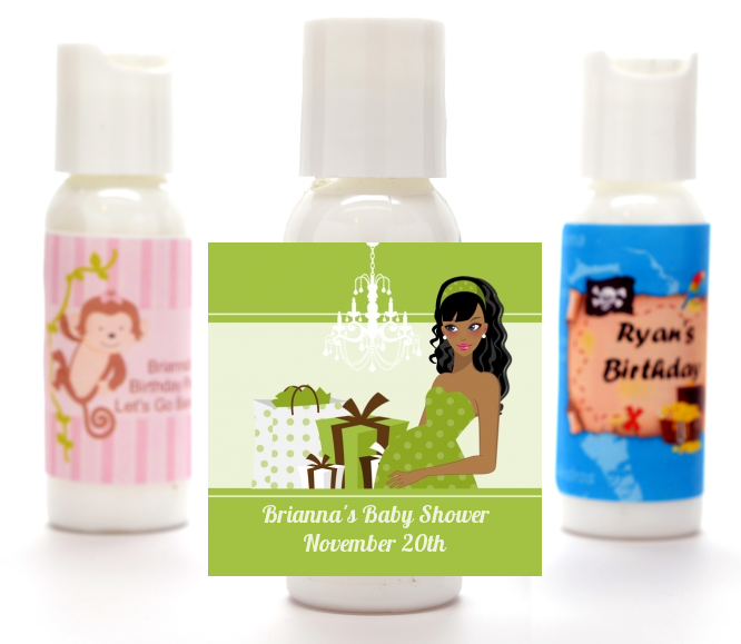  Modern Mommy Crib Neutral - Personalized Baby Shower Lotion Favors Black Hair A