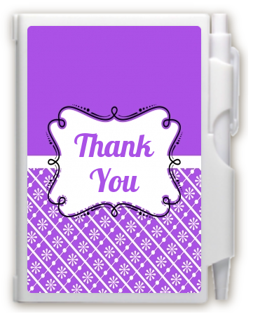 Modern Thatch Purple -  Personalized Notebook Favor