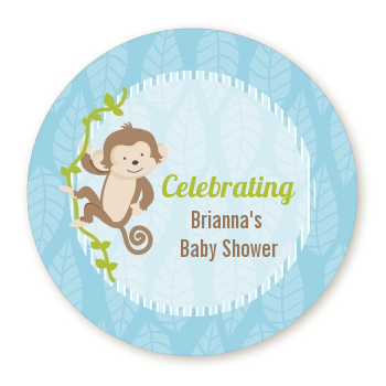  Monkey Boy - Personalized Baby Shower Table Confetti 