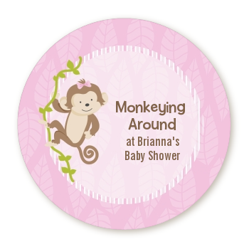  Monkey Girl - Personalized Baby Shower Table Confetti 