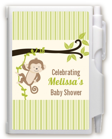 Monkey Neutral - Baby Shower Personalized Notebook Favor