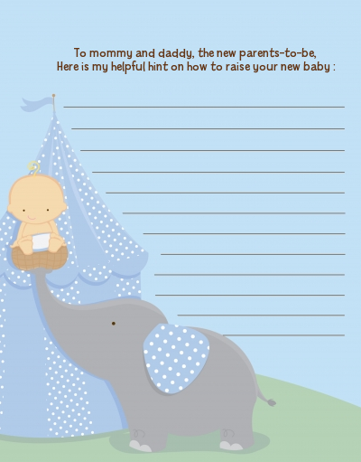 Our Little Peanut Boy - Baby Shower Notes of Advice