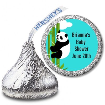  Panda - Hershey Kiss Baby Shower Sticker Labels Option 1