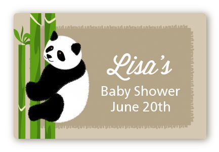 Panda - Baby Shower Landscape Sticker/Labels