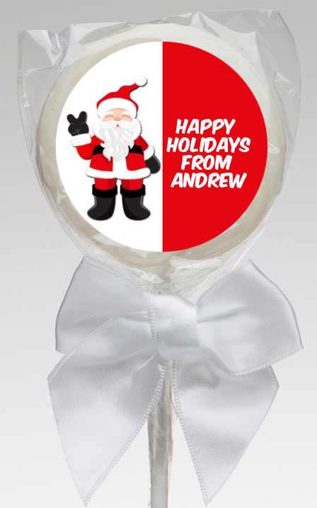  Peace Out Santa - Personalized Christmas Lollipop Favors Option 1