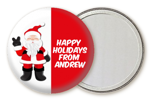  Peace Out Santa - Personalized Christmas Pocket Mirror Favors Option 1