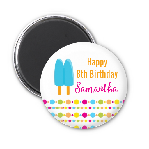  Popsicle Stick - Personalized Birthday Party Magnet Favors Option 1