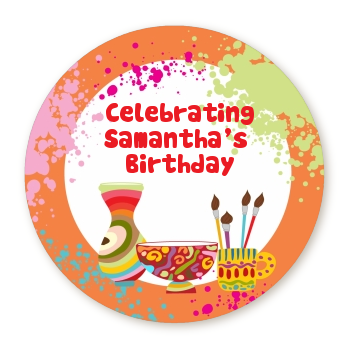  Pottery Painting - Personalized Birthday Party Table Confetti 
