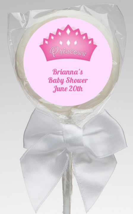  Princess Crown - Personalized Birthday Party Lollipop Favors Pink