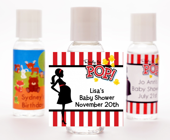  Ready To Pop &reg; - Personalized Baby Shower Hand Sanitizers Favors Option 1