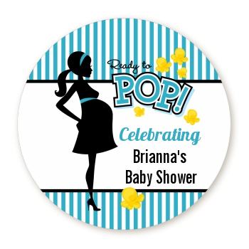  Ready To Pop Teal - Personalized Baby Shower Table Confetti 