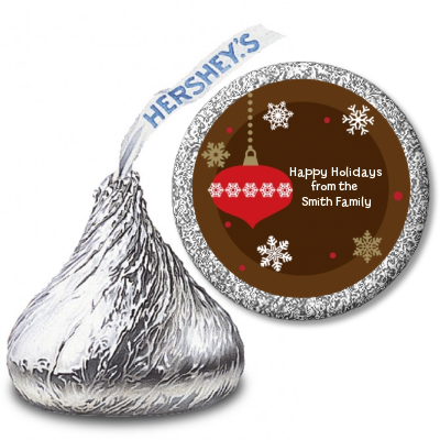 Retro Ornaments - Hershey Kiss Christmas Sticker Labels