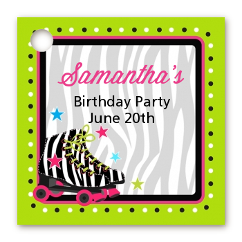 Retro Roller Skate Party - Personalized Birthday Party Card Stock Favor Tags
