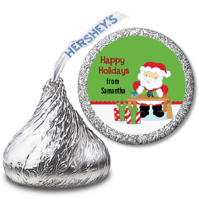 Santa's Work Shop - Hershey Kiss Christmas Sticker Labels