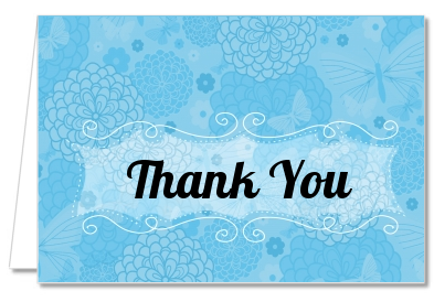 She's Ready To Pop Blue - Baby Shower Thank You Cards