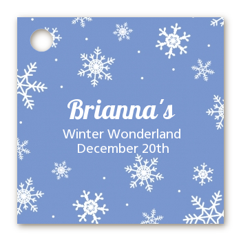Snowflakes - Personalized Birthday Party Card Stock Favor Tags