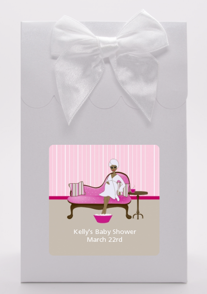 Spa Mom Pink African American - Baby Shower Goodie Bags