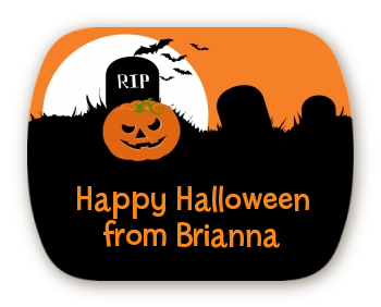 Spooky Pumpkin - Personalized Halloween Rounded Corner Stickers