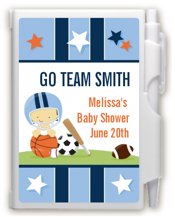 Sports Baby Asian - Baby Shower Personalized Notebook Favor