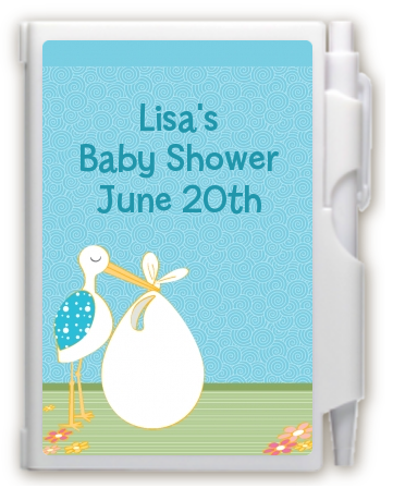 Stork It's a Boy - Baby Shower Personalized Notebook Favor