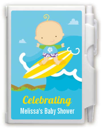 Surf Boy - Baby Shower Personalized Notebook Favor