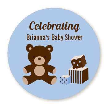  Teddy Bear Blue - Personalized Baby Shower Table Confetti 