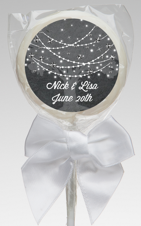  Tree Glitter String Lights - Personalized Bridal Shower Lollipop Favors Gold Option