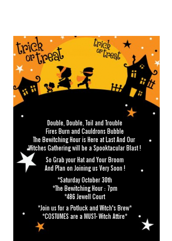 Trick or Treat - Halloween Petite Invitations