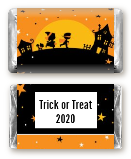 Trick or Treat - Personalized Halloween Mini Candy Bar Wrappers