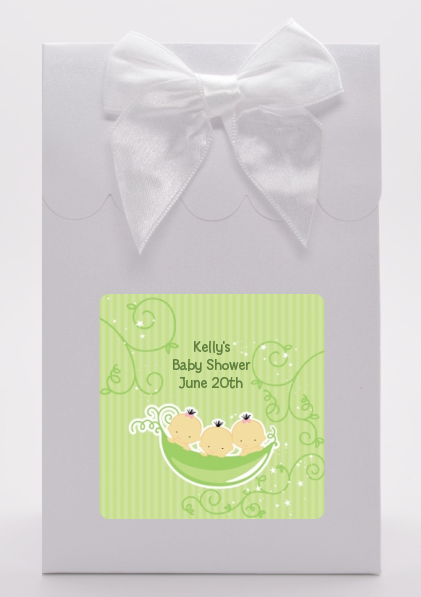  Triplets Three Peas in a Pod Asian - Baby Shower Goodie Bags 2 Boys 1 Girl