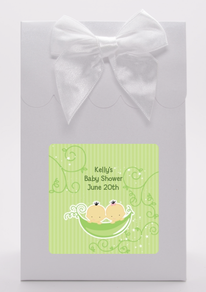 Twins Two Peas in a Pod Asian - Baby Shower Goodie Bags 1 Boy 1 Girl