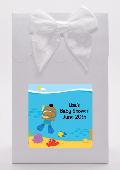 Under the Sea African American Baby Boy Snorkeling - Baby Shower Goodie Bags
