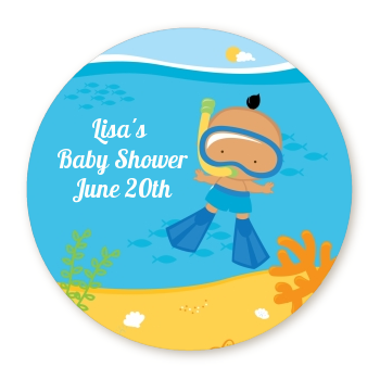  Under the Sea Hispanic Baby Boy Snorkeling - Personalized Baby Shower Table Confetti 