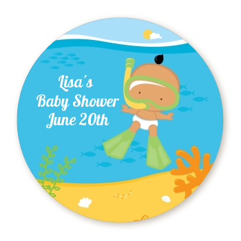  Under the Sea Hispanic Baby Snorkeling - Personalized Baby Shower Table Confetti 