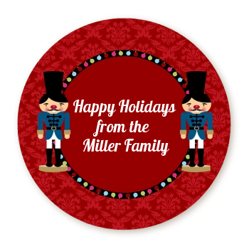  Wooden Soldiers - Round Personalized Christmas Sticker Labels 