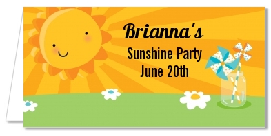 You Are My Sunshine - Personalized Birthday Party Place Cards