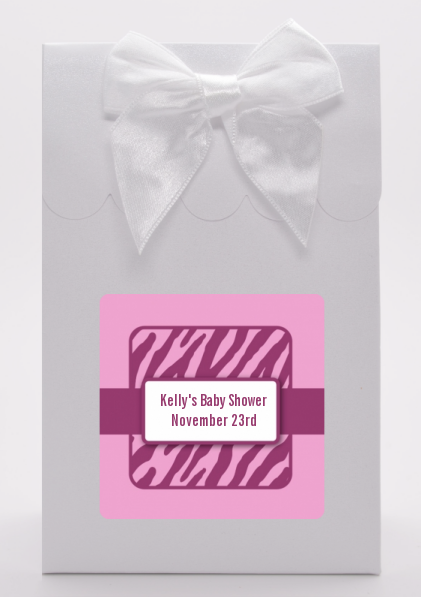 Zebra Print Baby Pink - Baby Shower Goodie Bags