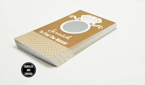 Engagement Ring Latte - Bridal Shower Scratch Off Tickets 