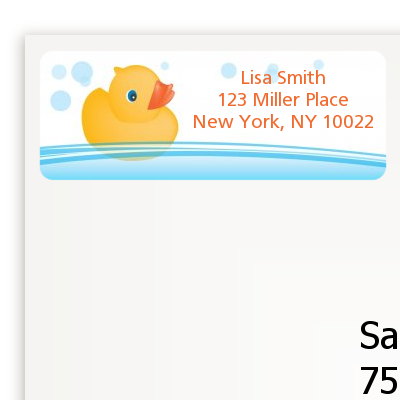 Rubber Ducky - Baby Shower Return Address Labels