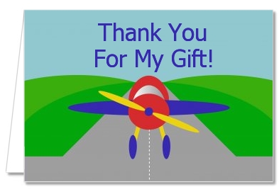 Airplane - Birthday Party Thank You Cards