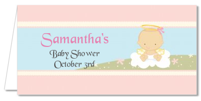 Angel in the Cloud Girl - Personalized Baby Shower Place Cards