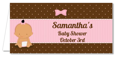Baby Girl Hispanic - Personalized Baby Shower Place Cards