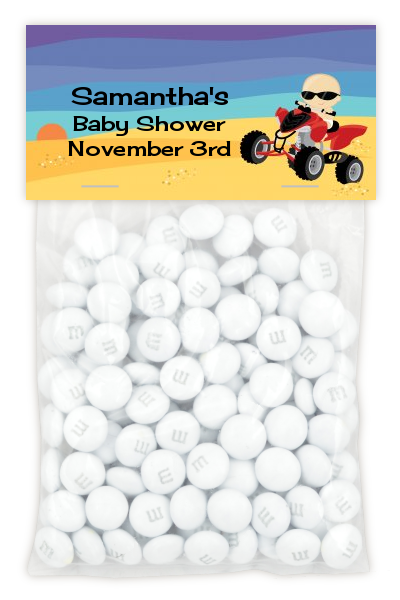 Baby On A Quad - Custom Baby Shower Treat Bag Topper