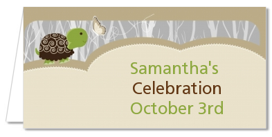 Baby Turtle Neutral - Personalized Baby Shower Place Cards