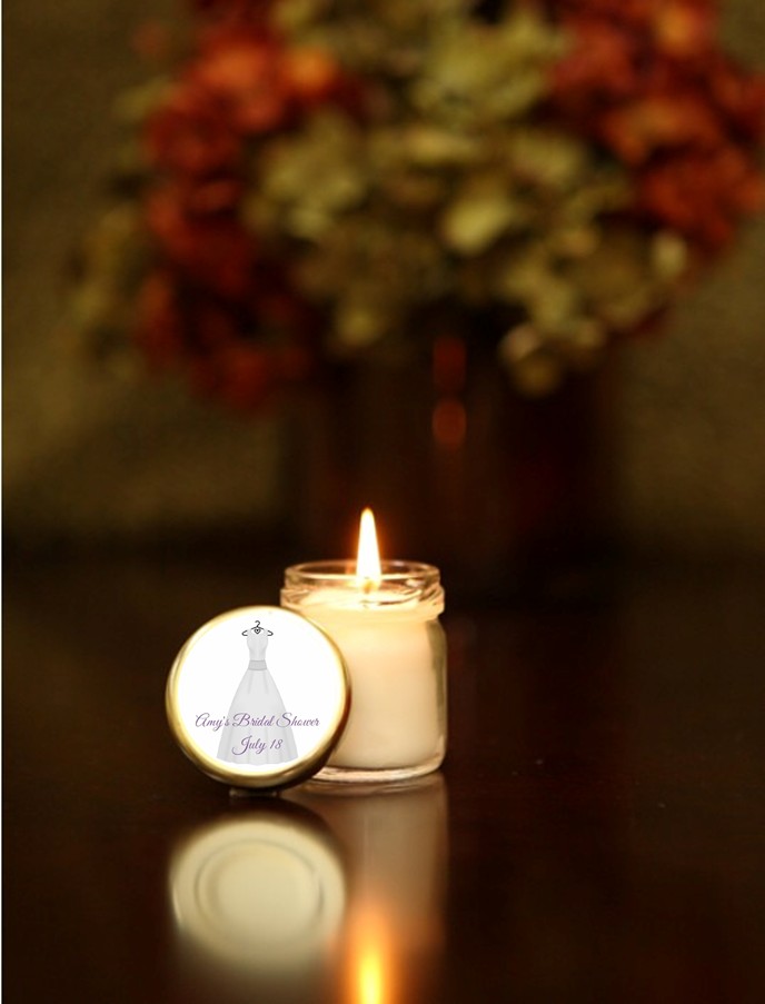 Bridal Shower Jar Candle Favor Bridal Shower Candle Favor