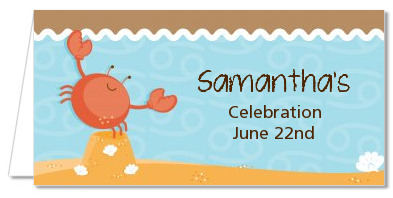 Crab | Cancer Horoscope - Personalized Baby Shower Place Cards