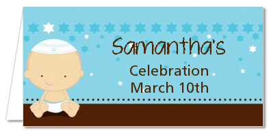 Jewish Baby Boy - Personalized Baby Shower Place Cards