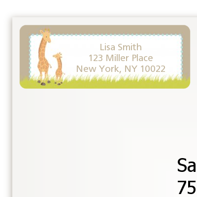 Giraffe - Baby Shower Return Address Labels