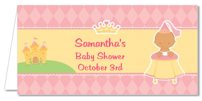 Little Princess African American - Personalized Baby Shower Place Cards